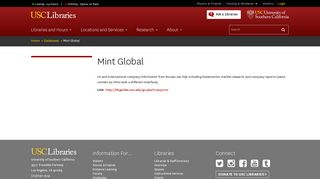 
                            5. Mint Global | USC Libraries