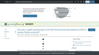 
                            13. mint.com - How can I enable express login to the Elan financial ...