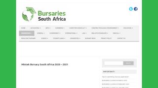 
                            11. Mintek Bursary South Africa 2019 - 2020