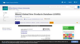 
                            12. Mintel Global New Products Database (GNPD): Journal of Business ...