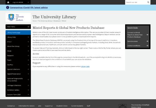
                            11. Mintel Reports - Databases - The University Library - The University ...