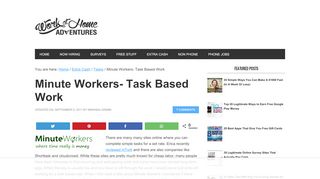 
                            10. Minute Workers- Task Based Work - Work at Home Adventures