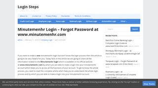 
                            7. Minutemenhr Login – Forgot Password at www ... - Login Steps