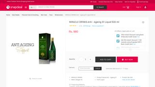 
                            12. MIRACLE DRINKS Anti - Ageing S1 Liquid 500 ml: Buy MIRACLE ...