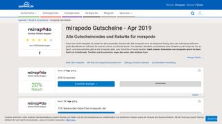 
                            11. mirapodo Gutscheincode | 15% Rabatt | Jetzt sparen! | SPARWELT