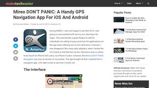 
                            7. Mireo DON'T PANIC: A Handy GPS Navigation App For iOS And Android