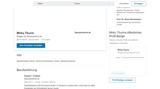 
                            8. Mirko Thurm – Coach + Trainer – Speedstudents.de | LinkedIn