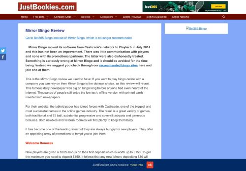 
                            12. Mirror Bingo is Not Recommended | Mirror Bingo Review - JustBookies