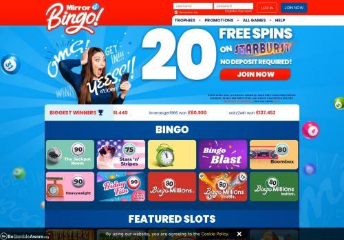 
                            2. Mirror Bingo: Play Bingo Online | Spend £10 Play with £40 | UK's Best ...
