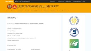 
                            5. MIS/ EDPO – Cebu Technological University