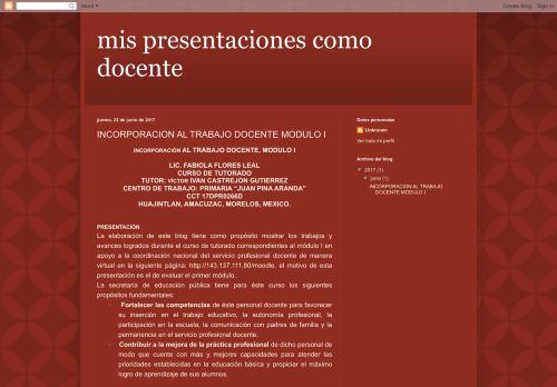 
                            10. mis presentaciones como docente: INCORPORACION AL TRABAJO ...