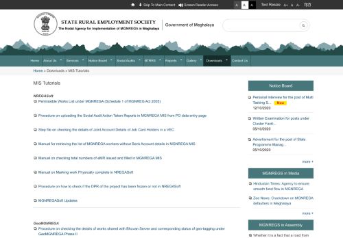 
                            12. MIS Tutorials | Official website of State Rural Employment Society ...