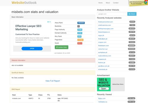 
                            7. Misbets : Website stats and valuation