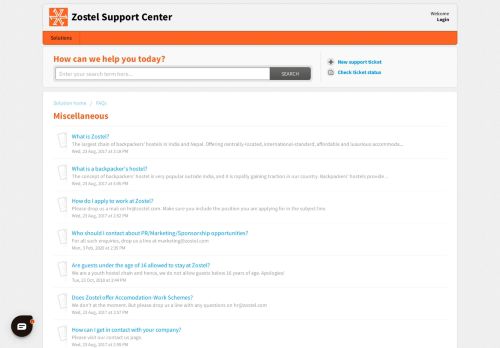 
                            9. Miscellaneous 35 - : Support Center - Zostel