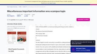 
                            9. Miscellaneous important information wvu ecampus login - ...