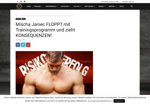 
                            9. Mischa Janiec FLOPPT mit Trainingsprogramm und zieht ... - fitpedia