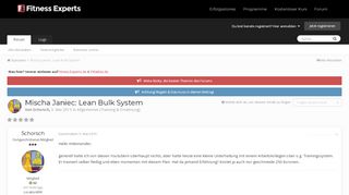 
                            11. Mischa Janiec: Lean Bulk System - Allgemeines (Training ...