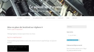 
                            5. Mise en place de SexiGraf sur vSphere 6 – Le cloud de Piermick