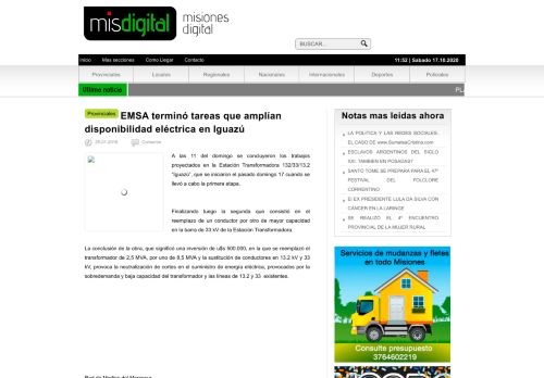 
                            9. Misiones Digital | EMSA terminó tareas que amplían disponibilidad ...