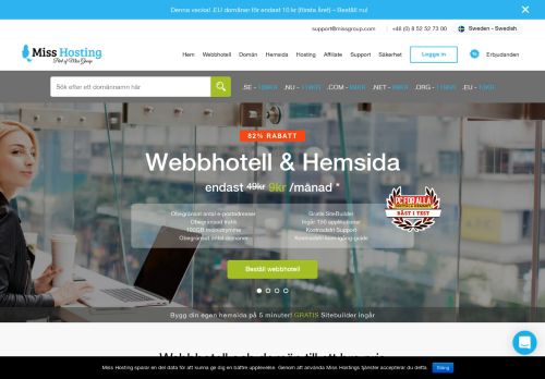 
                            1. Miss Hosting: Webbhotell | Sitebuilder | Domännamn