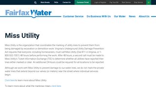 
                            11. Miss Utility | Fairfax Water
