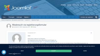 
                            3. Missbrauch via registrierungsformular - Allgemeine Fragen - Joomla ...