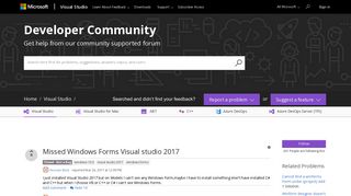
                            12. Missed Windows Forms Visual studio 2017 - Developer Community