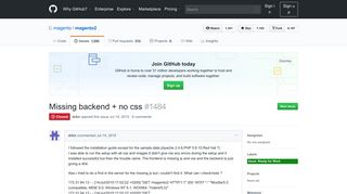 
                            3. Missing backend + no css · Issue #1484 · magento/magento2 · GitHub