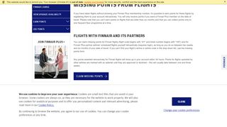 
                            2. Missing Finnair Plus points | My Finnair Plus | Finnair