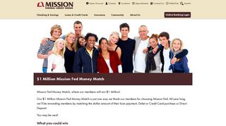 
                            8. Mission Fed Money Match, Members Win $1 Million