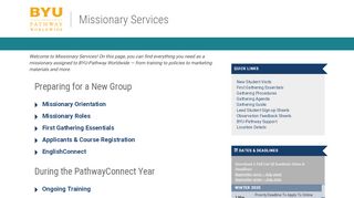
                            7. Missionary - Pathway Support