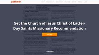 
                            5. Missionary Recommendation - Fill Online, Printable, Fillable, Blank ...