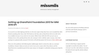 
                            12. missmiis : Setting up SharePoint Foundation 2013 for MIM 2016 SP1