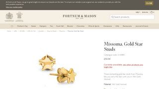 
                            13. Missoma, Gold Star Studs - Fortnum & Mason