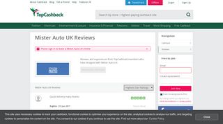 
                            9. Mister Auto UK Reviews and Feedback from Real Members