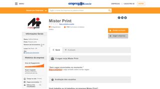 
                            13. Mister Print - O que fazemos e Trabalhe conosco | Empregos.com.br