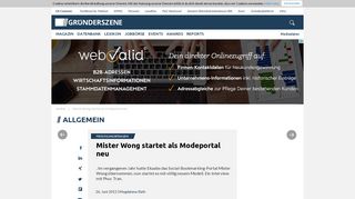 
                            12. Mister Wong startet als Modeportal neu | Gründerszene