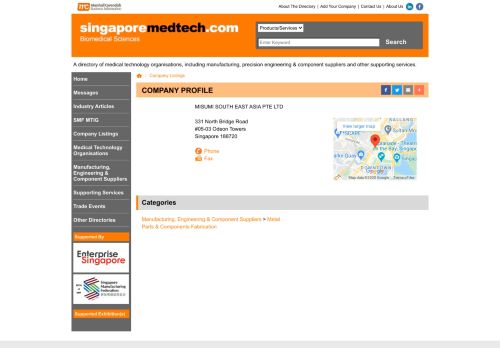 
                            5. MISUMI SOUTH EAST ASIA PTE LTD - Singapore MedTech