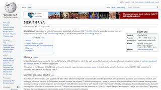 
                            9. MISUMI USA - Wikipedia