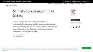 
                            7. Mit Abspecken macht man Mäuse - brand eins online