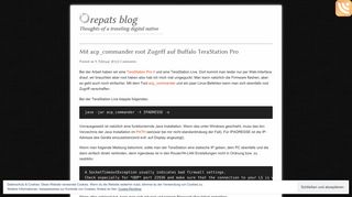 
                            4. Mit acp_commander root Zugriff auf Buffalo TeraStation Pro - repats blog