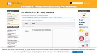 
                            9. mit Alias im Outlook Express antworten › Seite 2 › Mailhilfe.de