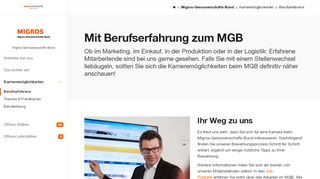 
                            3. Mit Berufserfahrung zum Migros-Genossenschafts-Bund | migros ...