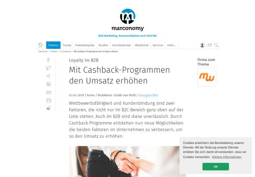 
                            11. Mit Cashback-Programmen den Umsatz erhöhen - Marconomy