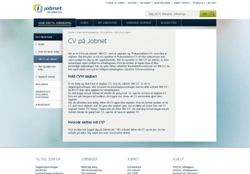 
                            1. Mit CV på Jobnet - Jobnet.dk