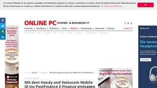 
                            12. Mit dem Handy und Swisscom Mobile ID ins PostFinance E-Finance ...