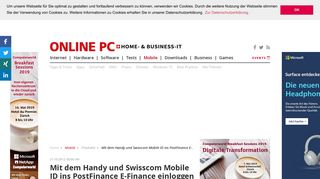 
                            4. Mit dem Handy und Swisscom Mobile ID ins PostFinance E-Finance ...