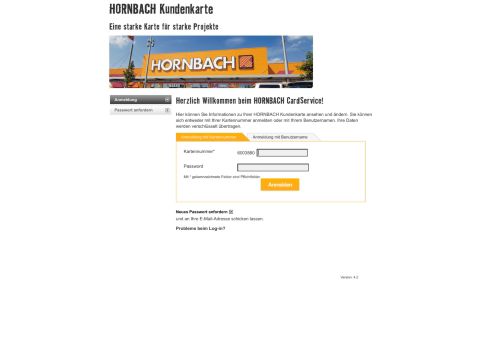 
                            4. Mit dem HORNBACH Card Service kannst Du ... - Login ProfiCard