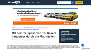 
                            6. Mit dem Telepass von Tolltickets bequemer durch die Mautstellen ...