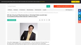 
                            9. Mit der Cloud auf Wachstumskurs: Christoph Klein erwirbt den ...